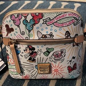 Disney by Dooney & Bourke White Sketch Crossbody Bag - LIKE NEW! Used once.